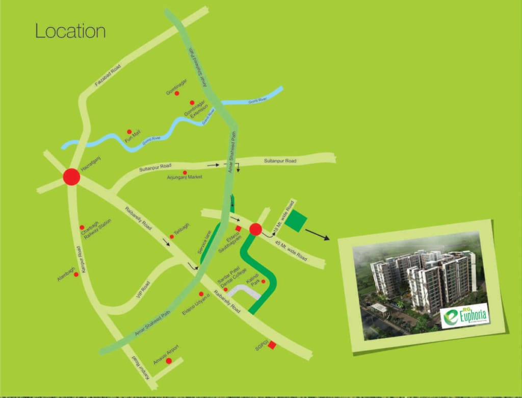 2BHK Furnished Apartment at RG Euphoria, Vrindavan Yojna, Lucknow